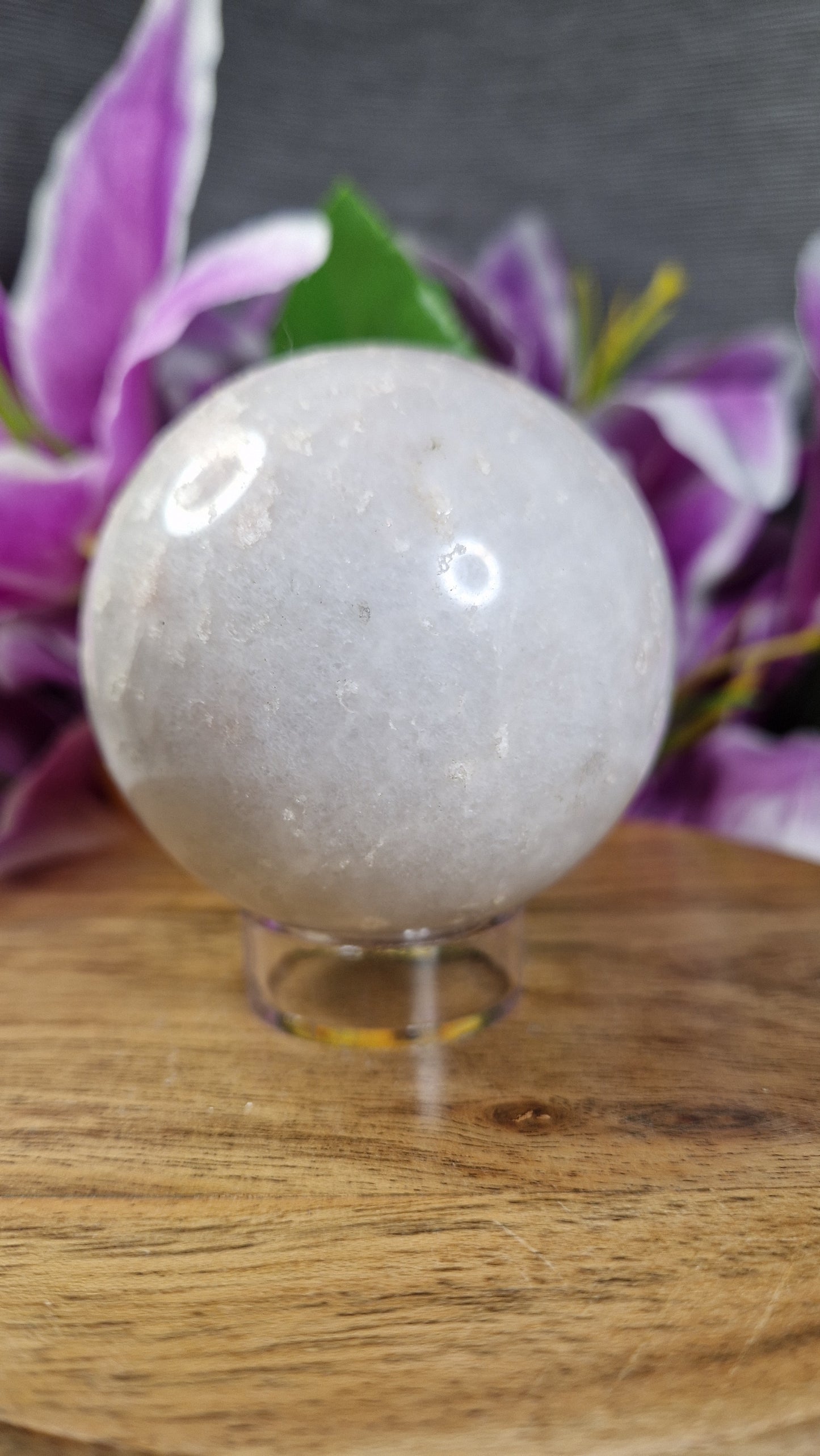 Blue Rose Quartz Sphere - 90