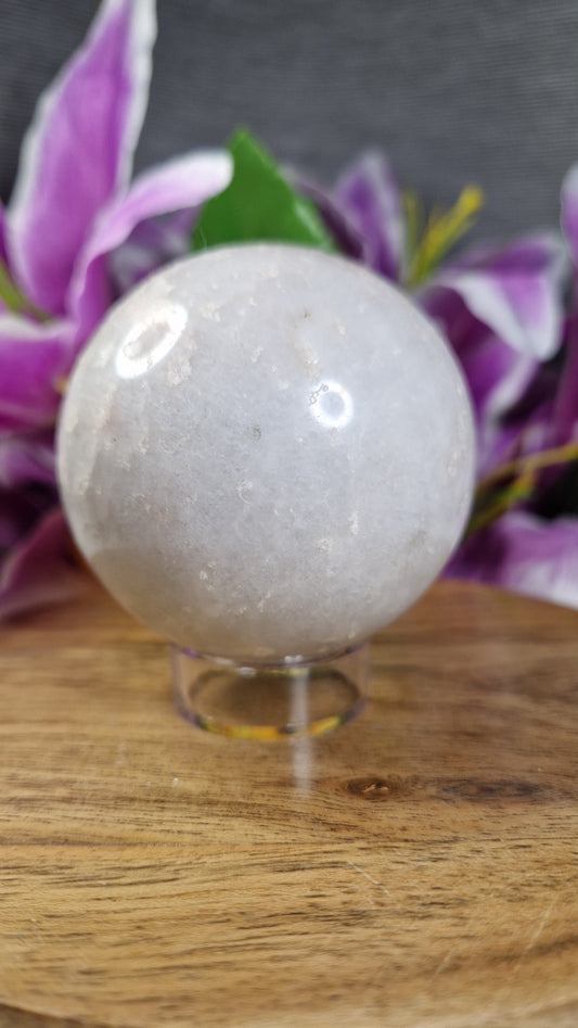 Blue Rose Quartz Sphere - 90
