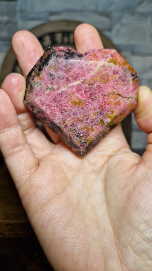 Rhodonite Heart - 7