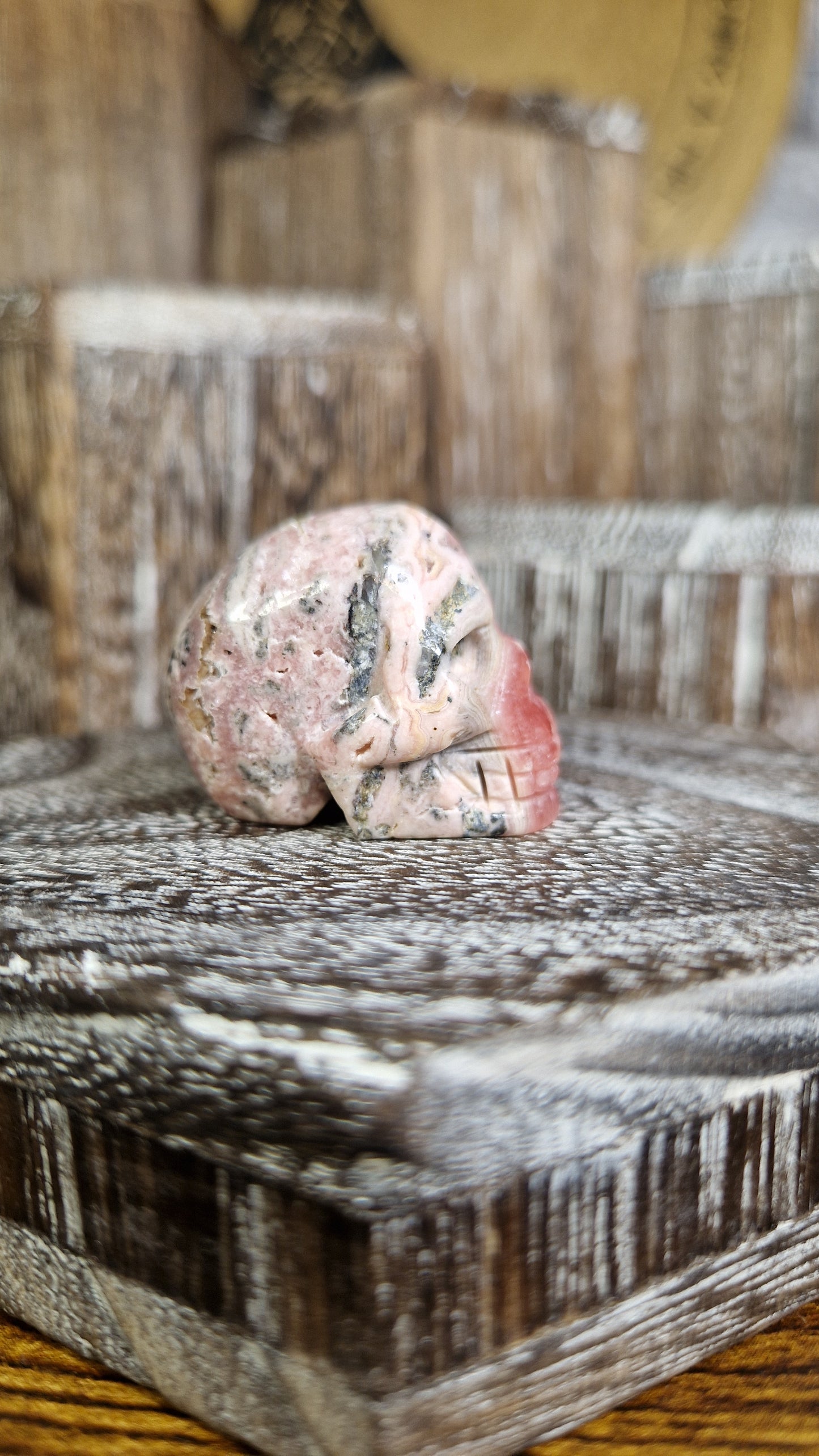 Rhodonite Skull - 29