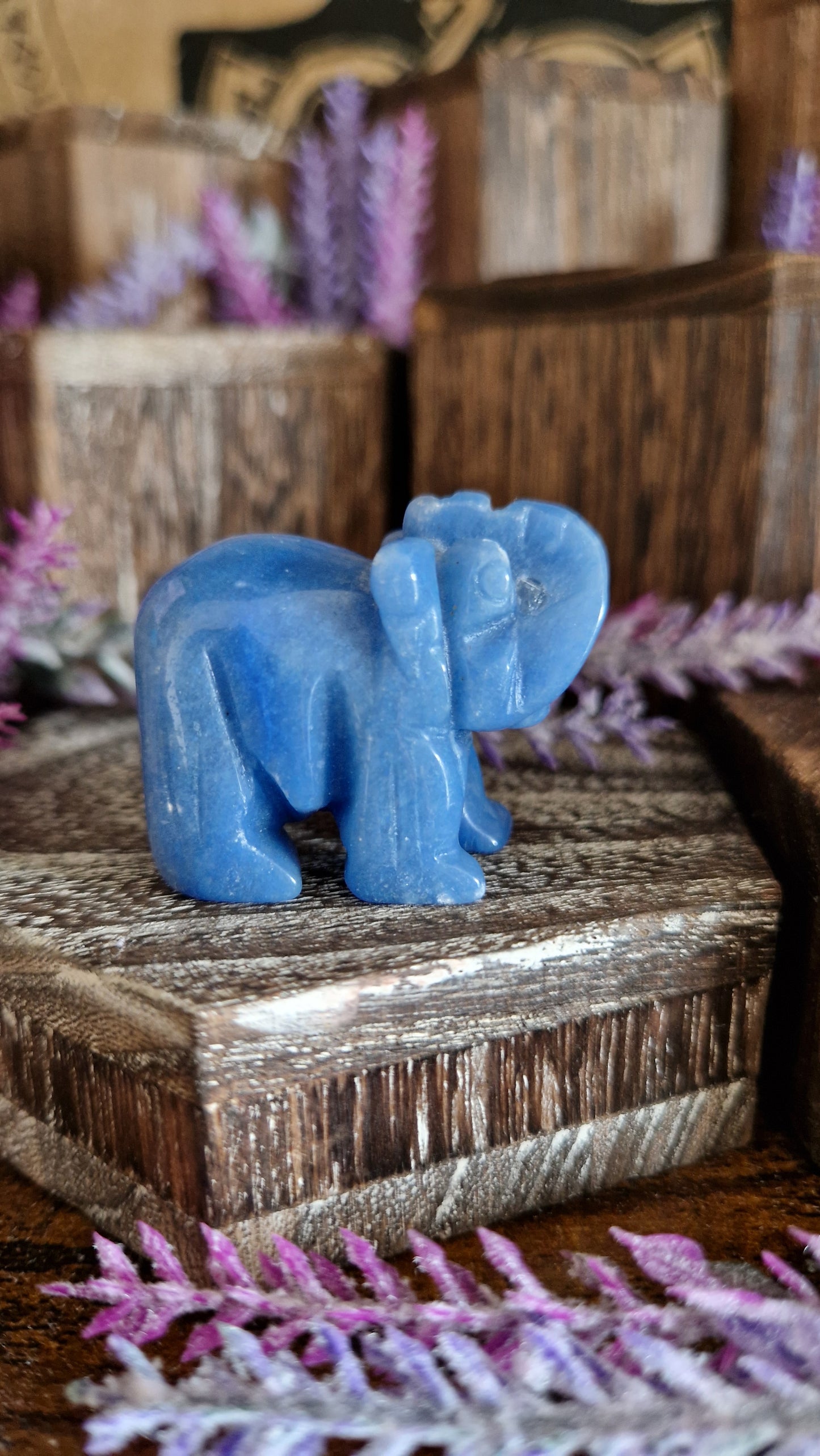 Blue Aventurine Elephant