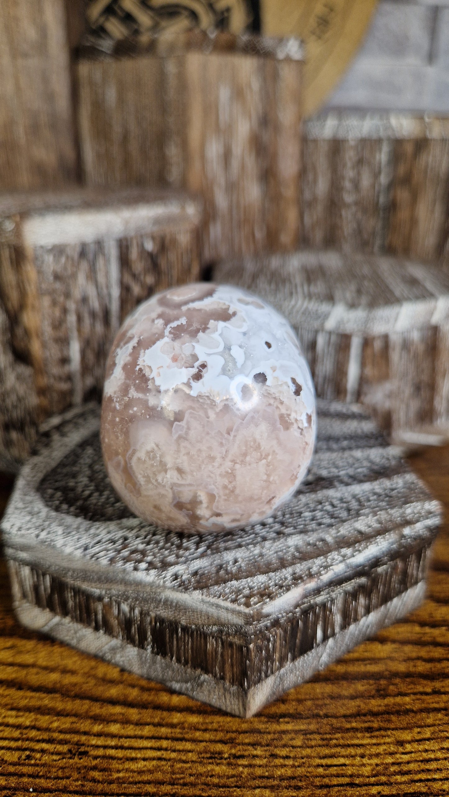 Flower Agate Skull - 14