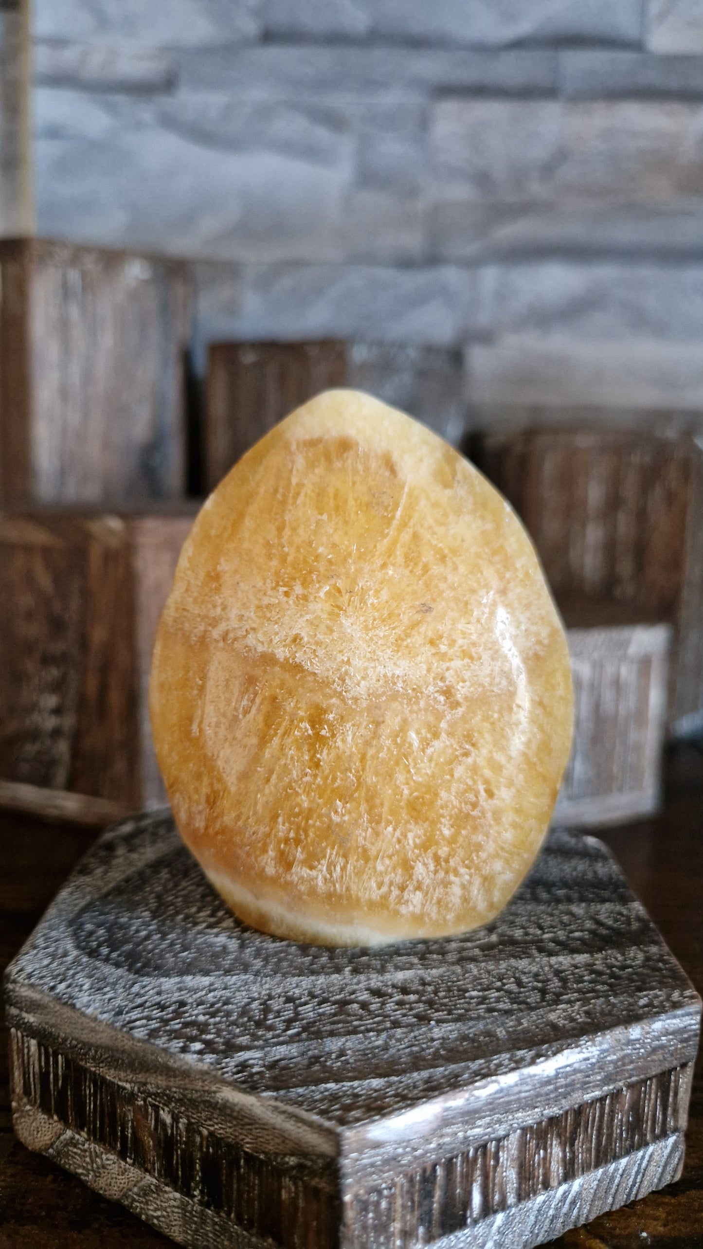 Orange Calcite Free Form  - 118