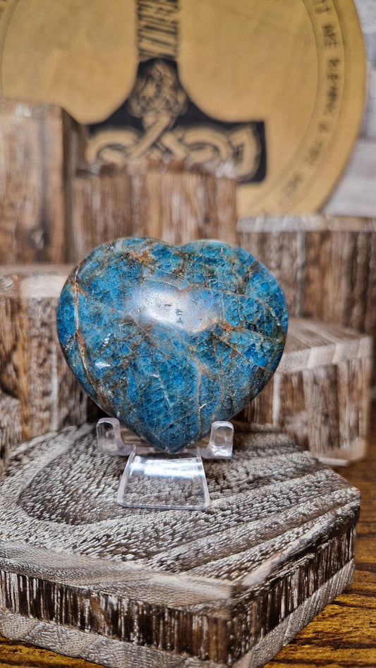 Blue Apatite Heart - 44