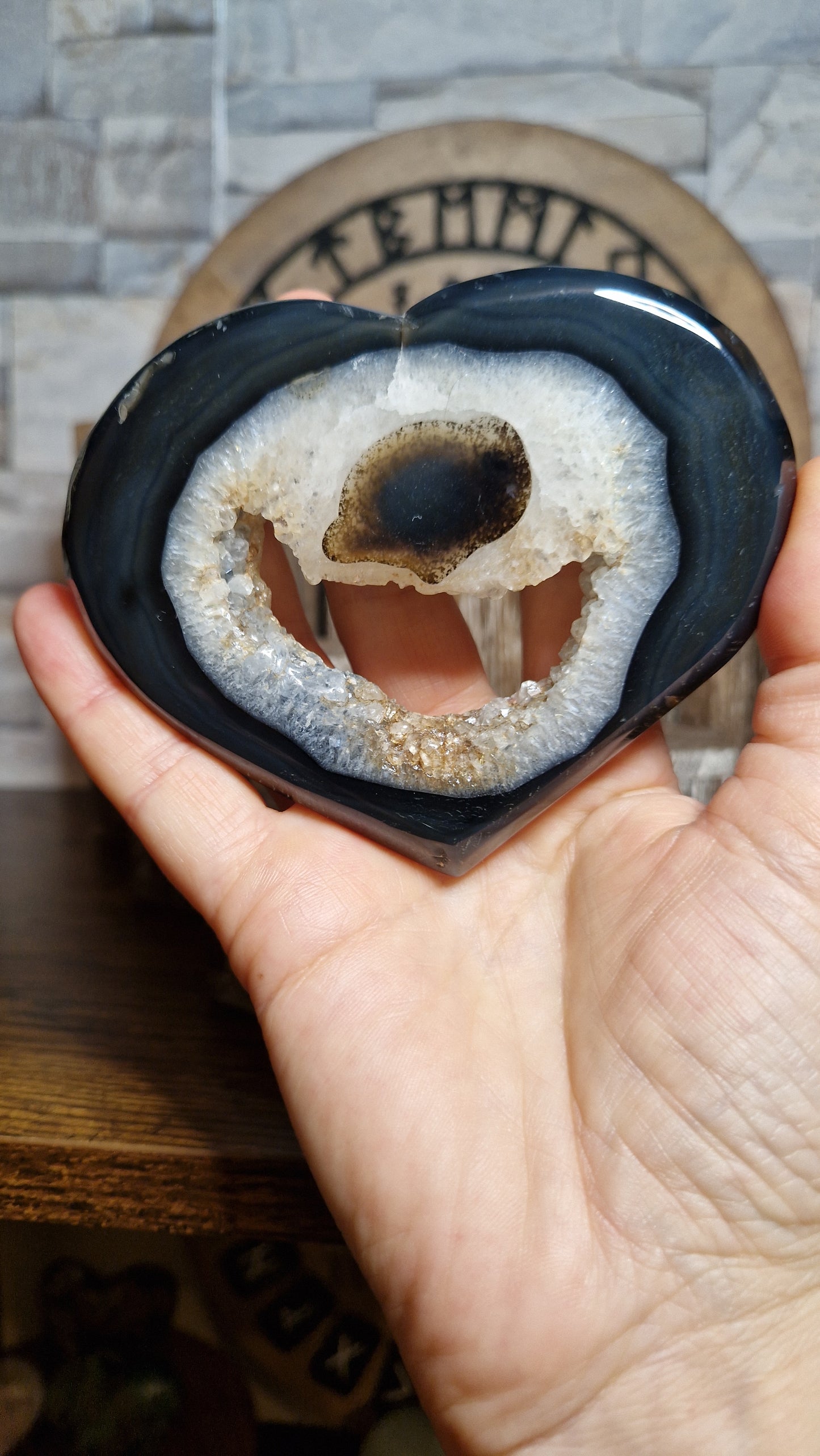 Black Agate Heart - 1