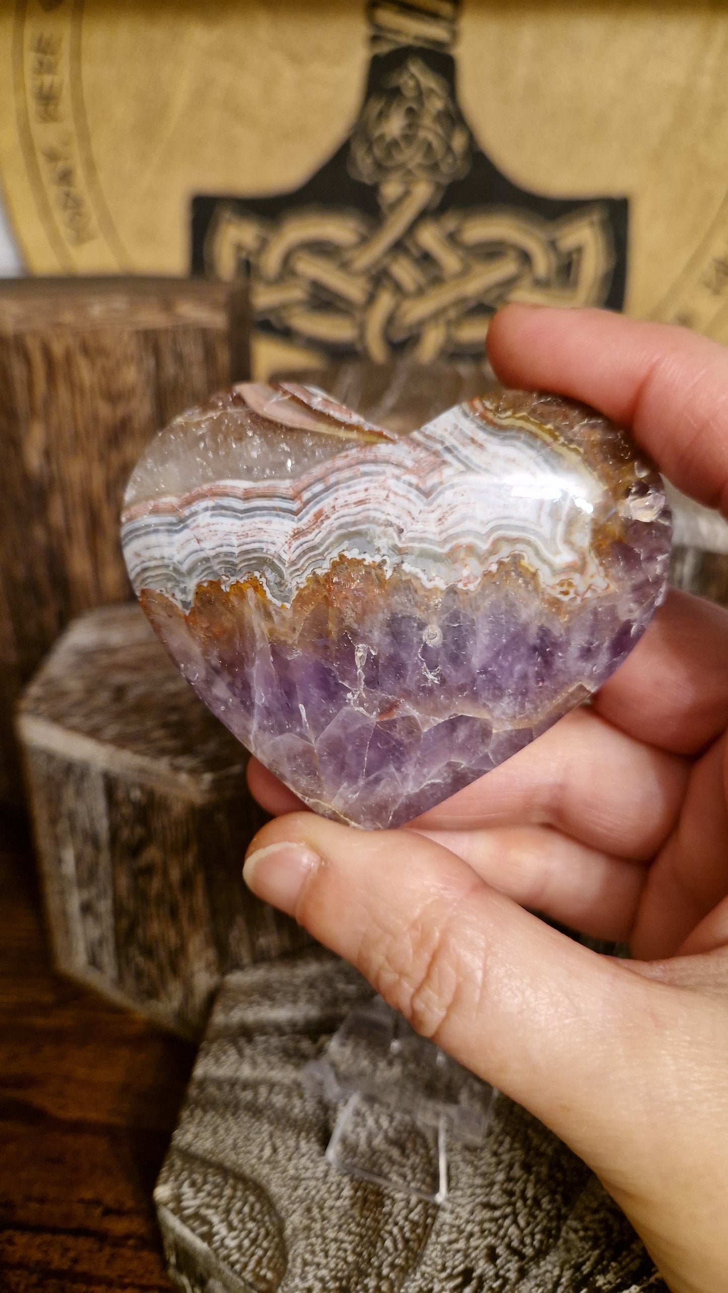 Mexican Amethyst Heart - 21