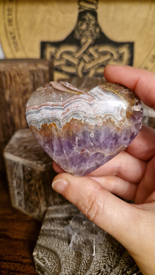Mexican Amethyst Heart - 21