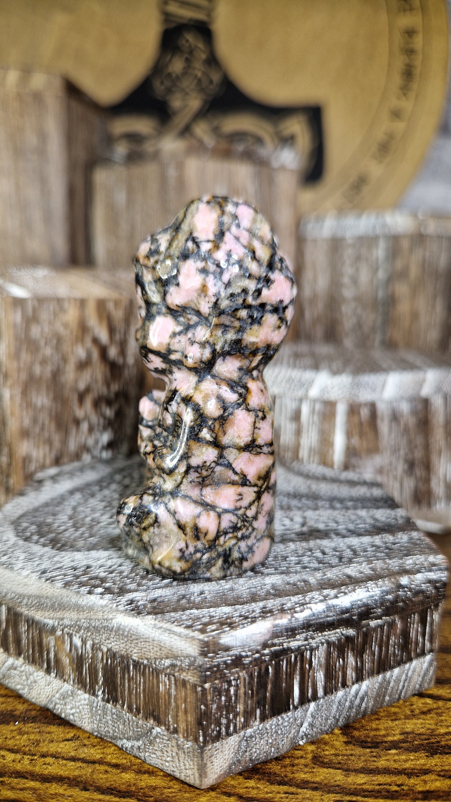 Rhodonite Buddha - 9