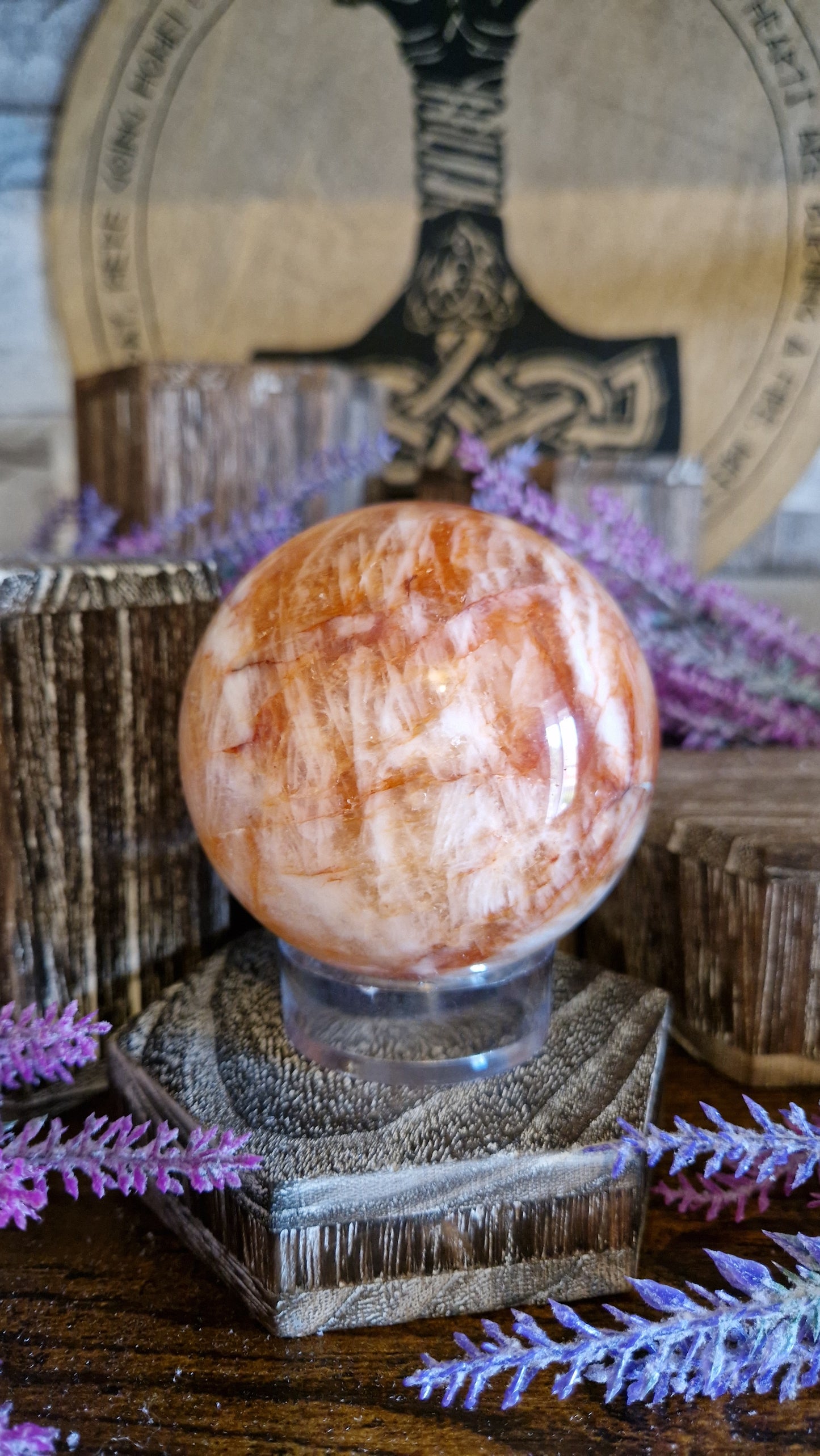 Red Fire Quartz Sphere - 141