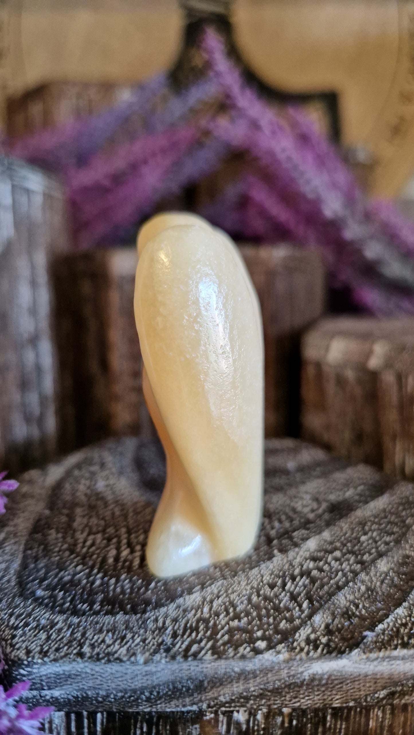Yellow Calcite Angel - 9