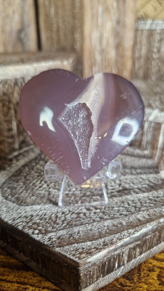 Agate Druzy Heart - 72