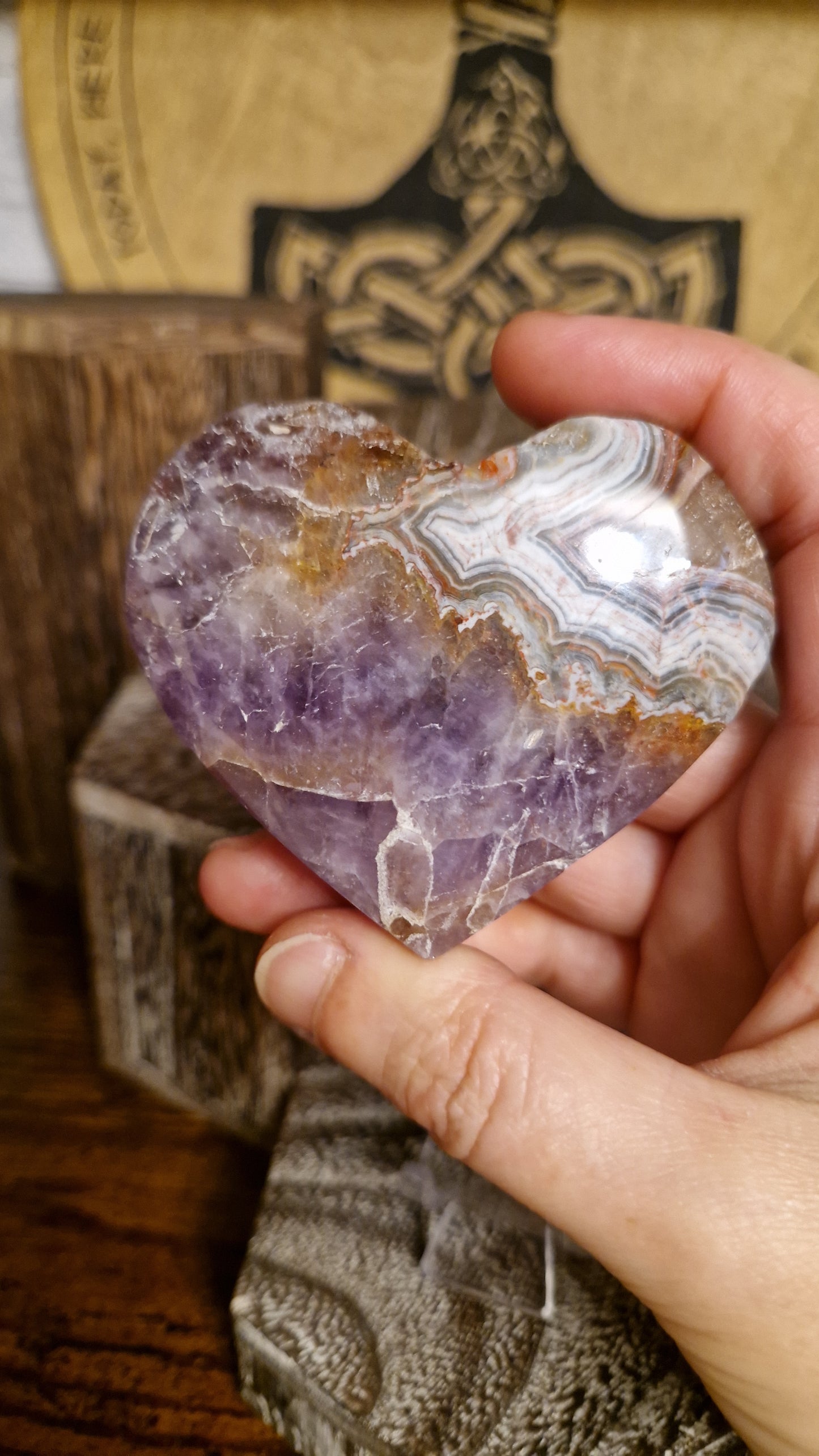 Mexican Amethyst Heart - 21