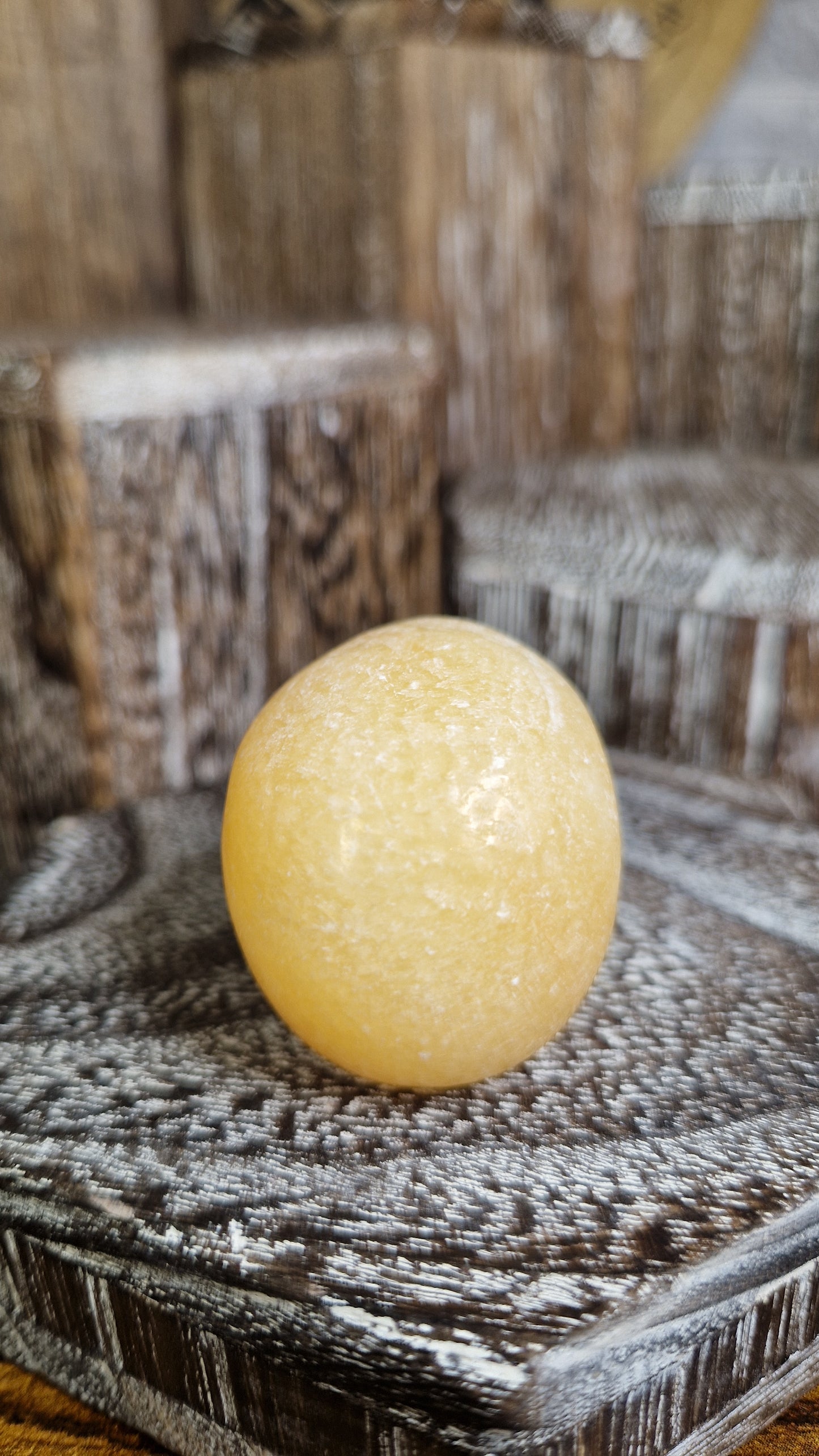 Yellow Calcite Skull - 24