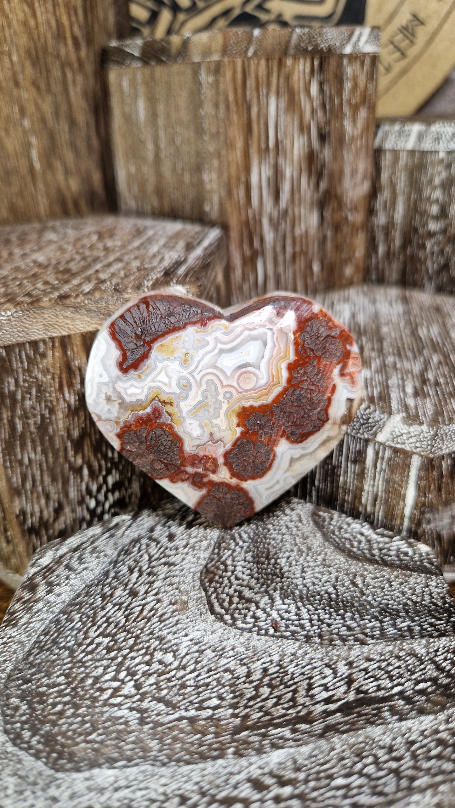 Crazy Lace Agate Heart - 43