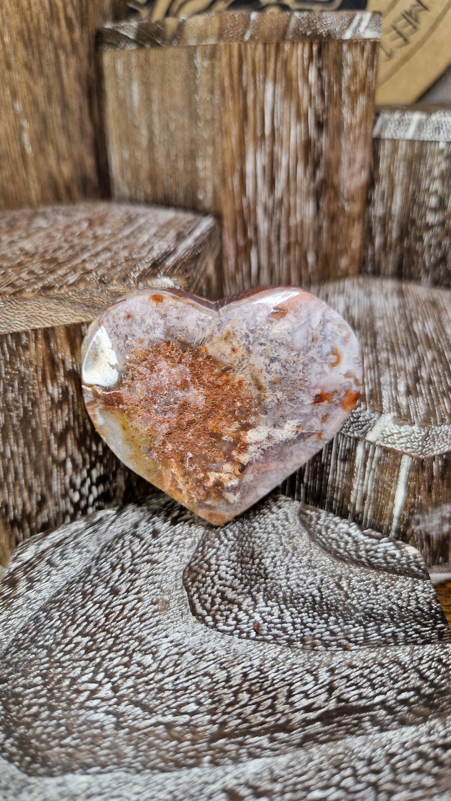 Crazy Lace Agate Heart - 43