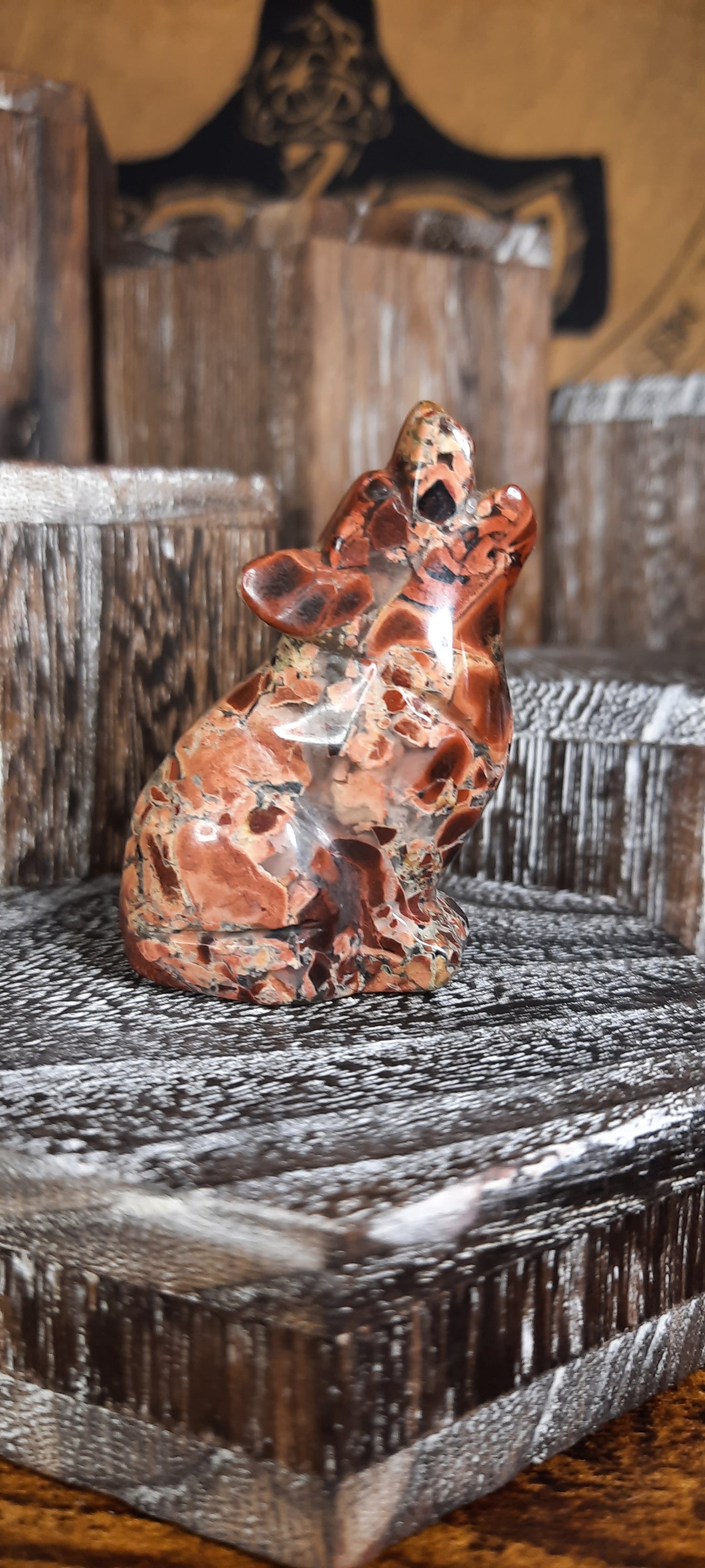 Red Jasper Agate Wolf - 5