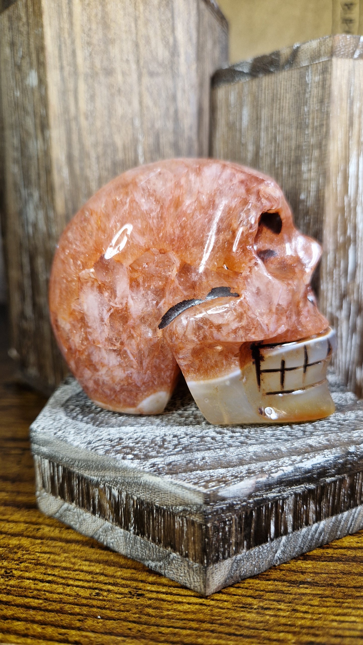 Fire Quartz Skull - 8