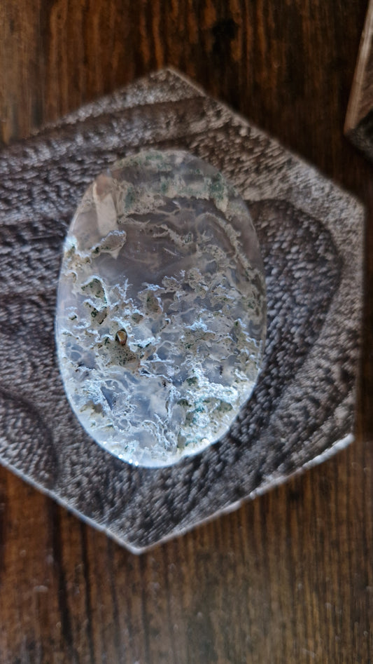 Moss Agate Palmstone - 398