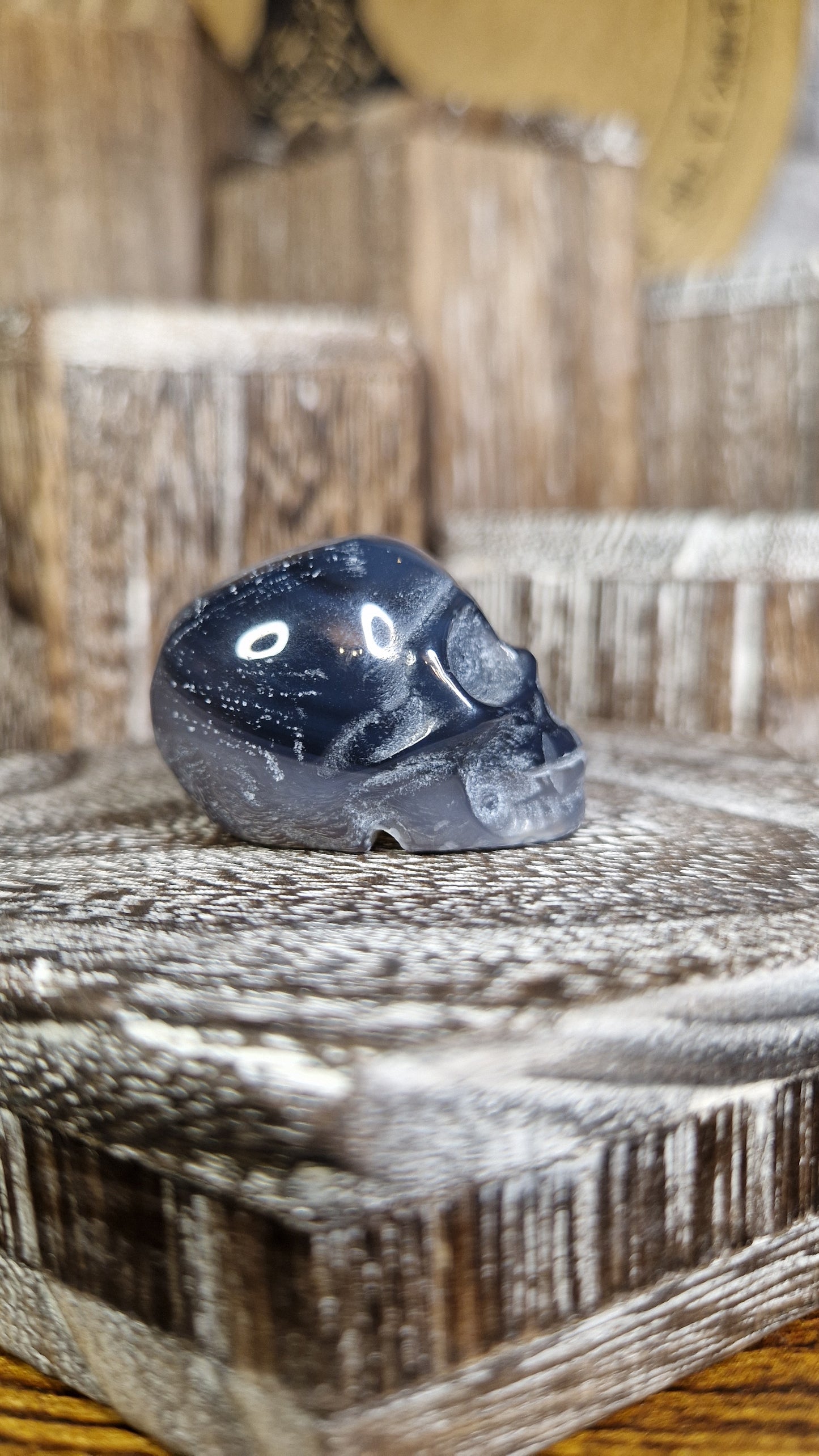 Black Agate Skull - 31