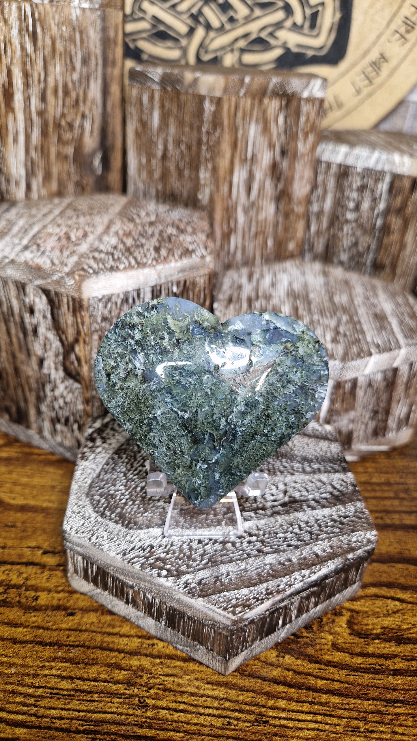 Moss Agate Heart - 59