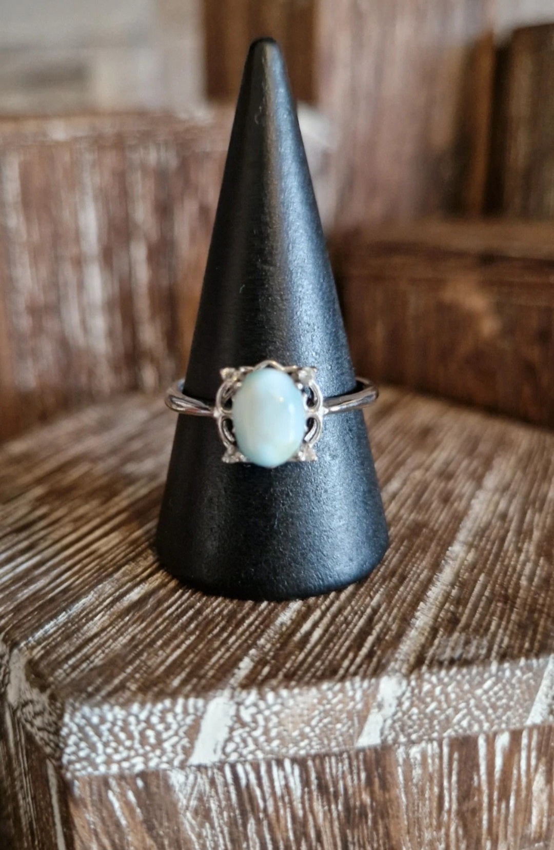 Caribbean Calcite Adjustable Ring