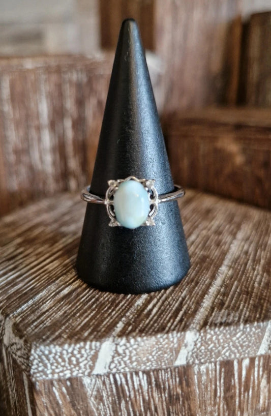 Caribbean Calcite Adjustable Ring
