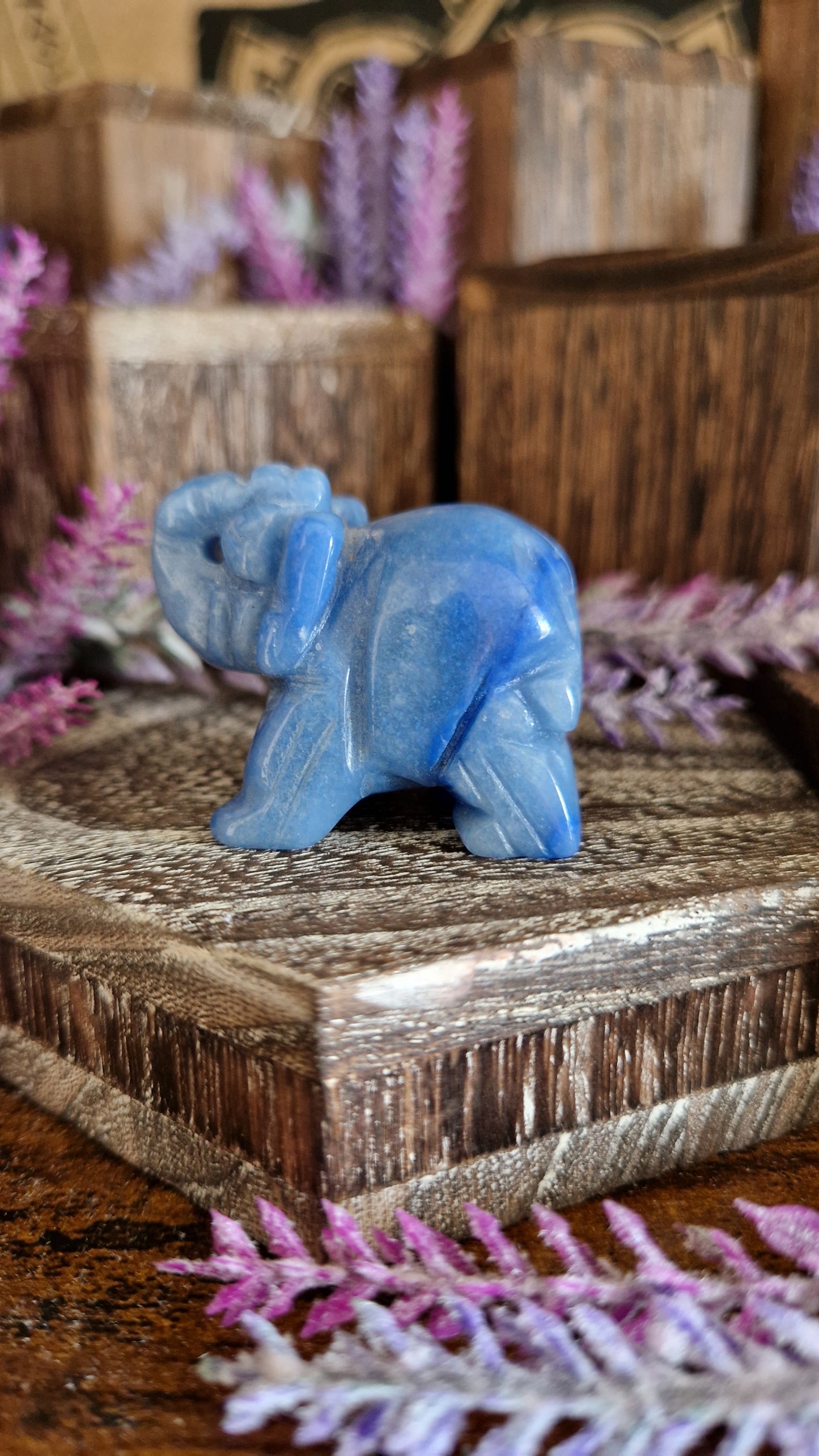Blue Aventurine Elephant