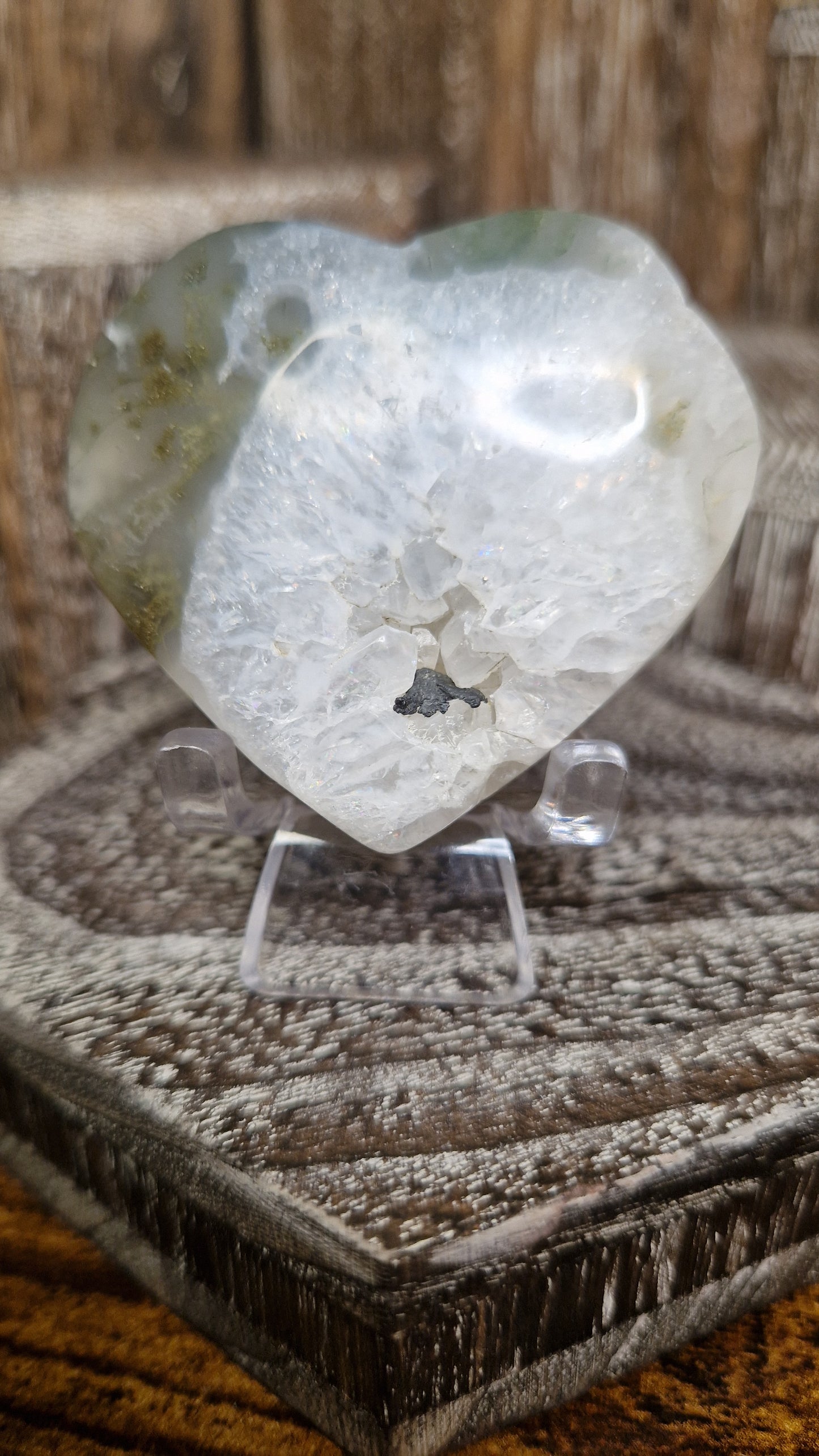 Moss Agate Heart  - 76