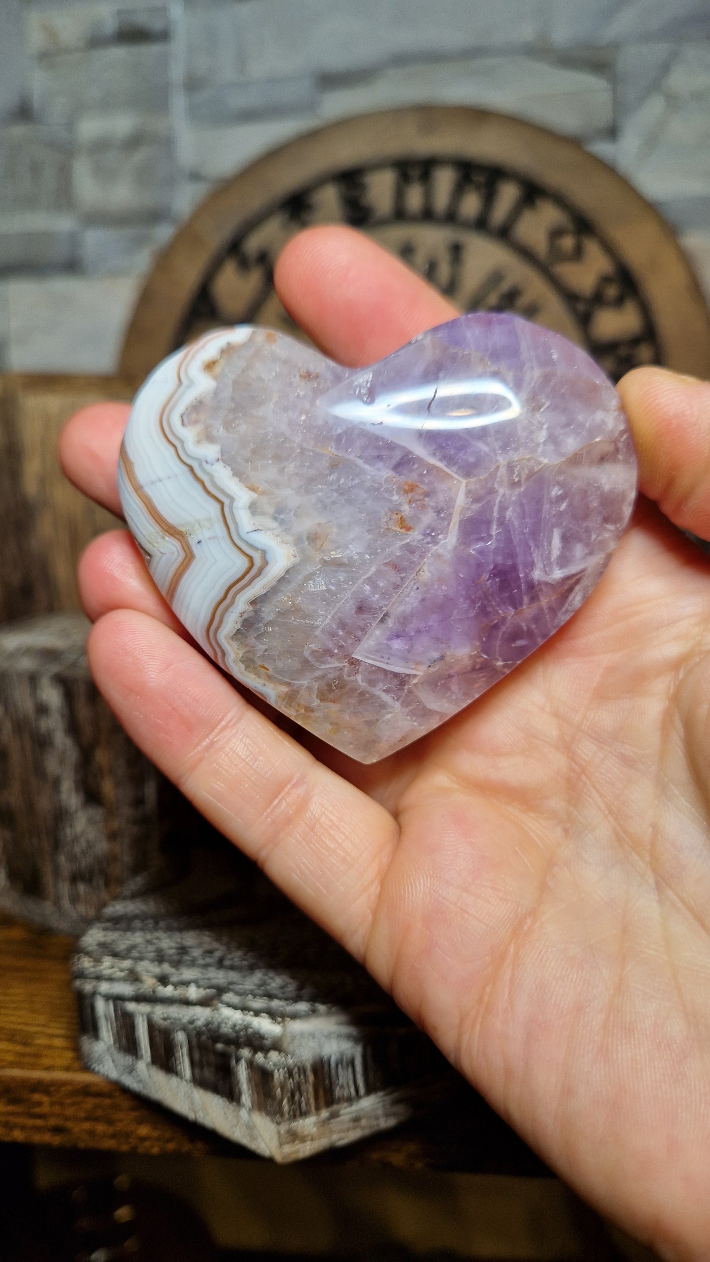 Mexican Amethyst Heart - 19