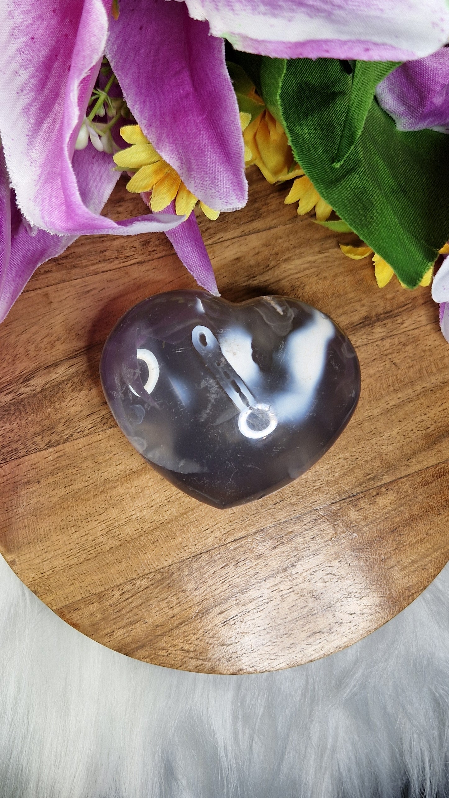 Orca Agate Heart - 45