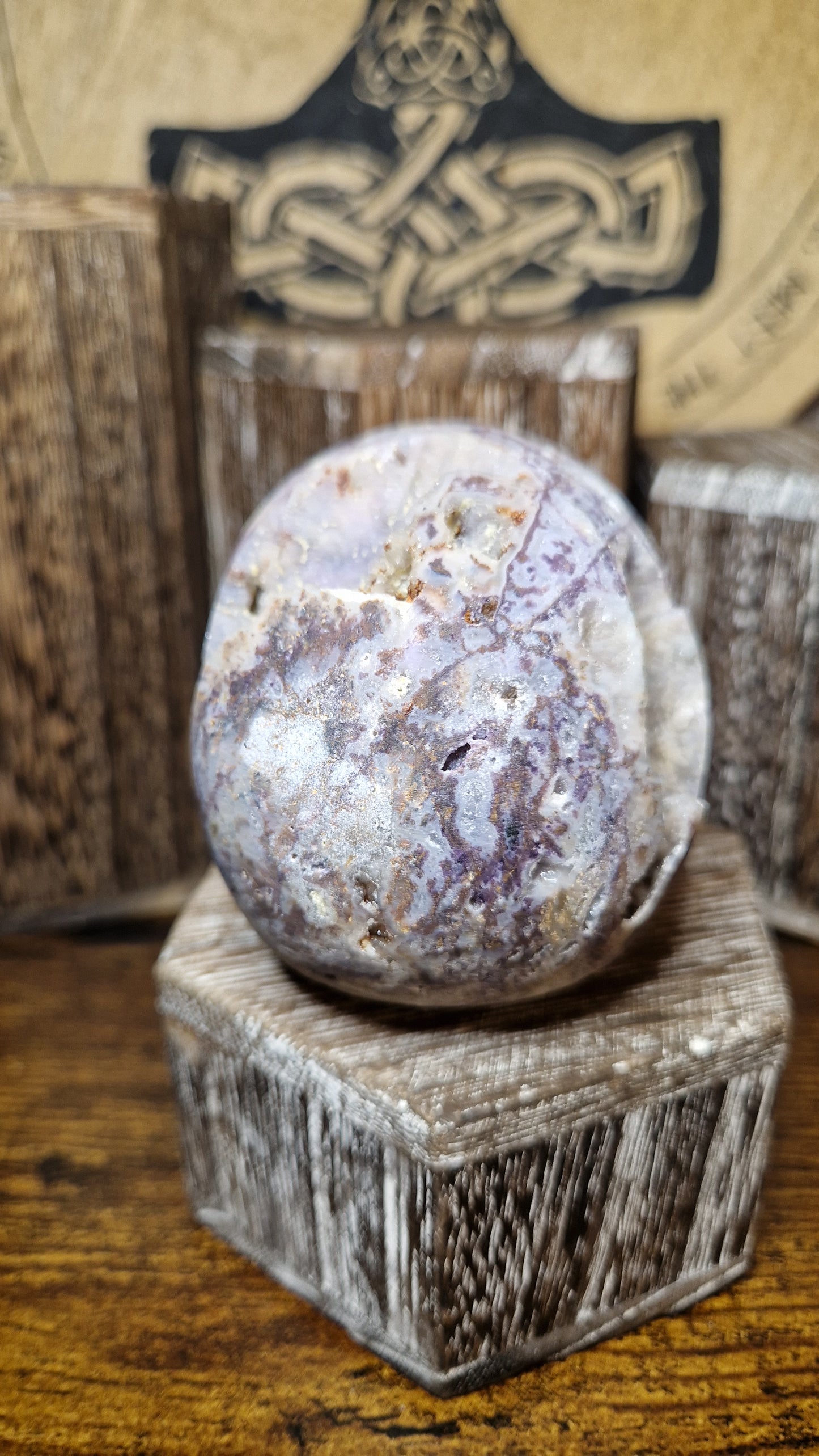 Purple Sphalerite Skull - 1