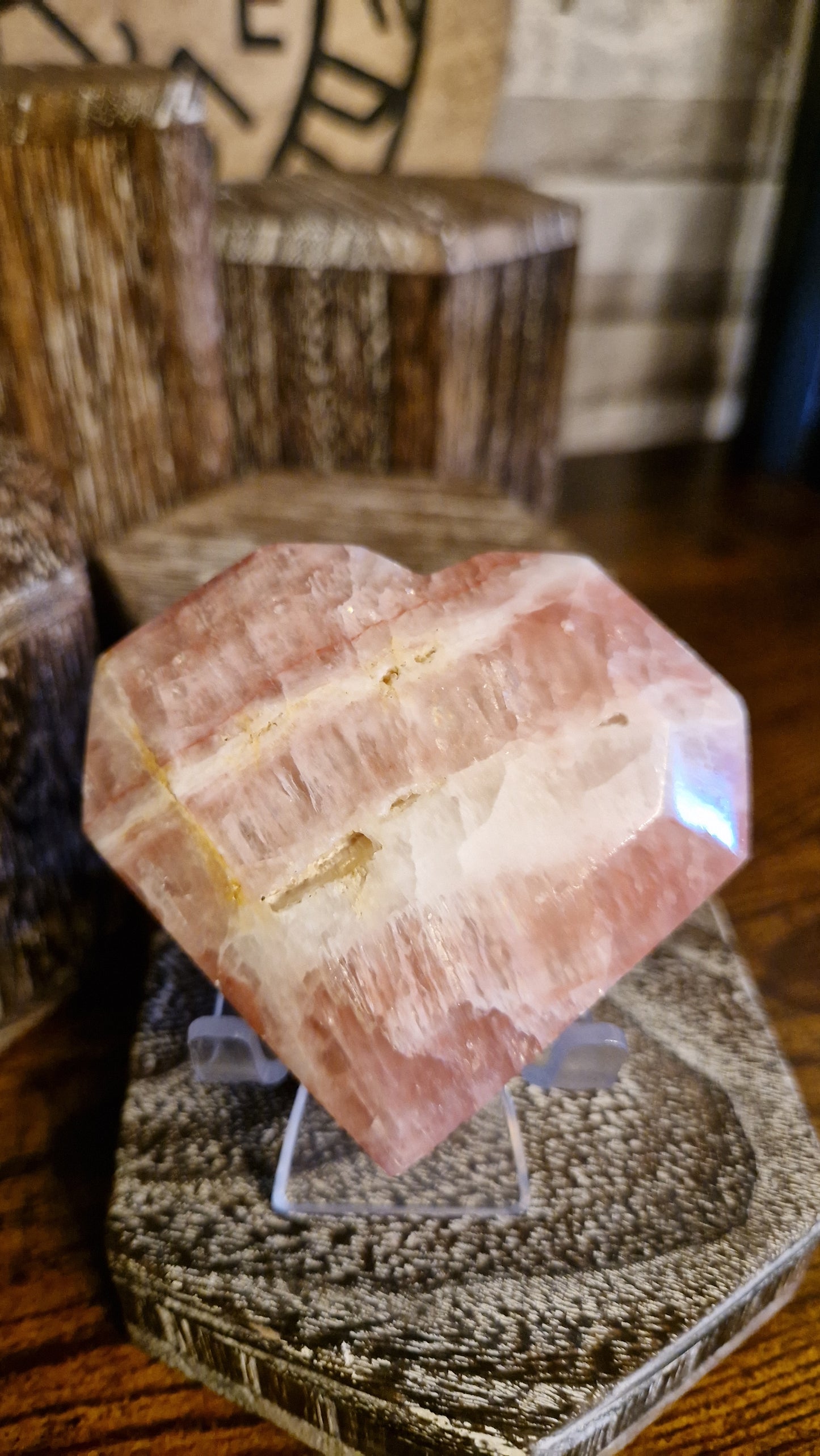 Rose Calcite Heart - 28