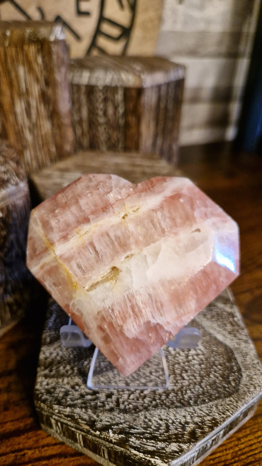 Rose Calcite Heart - 28