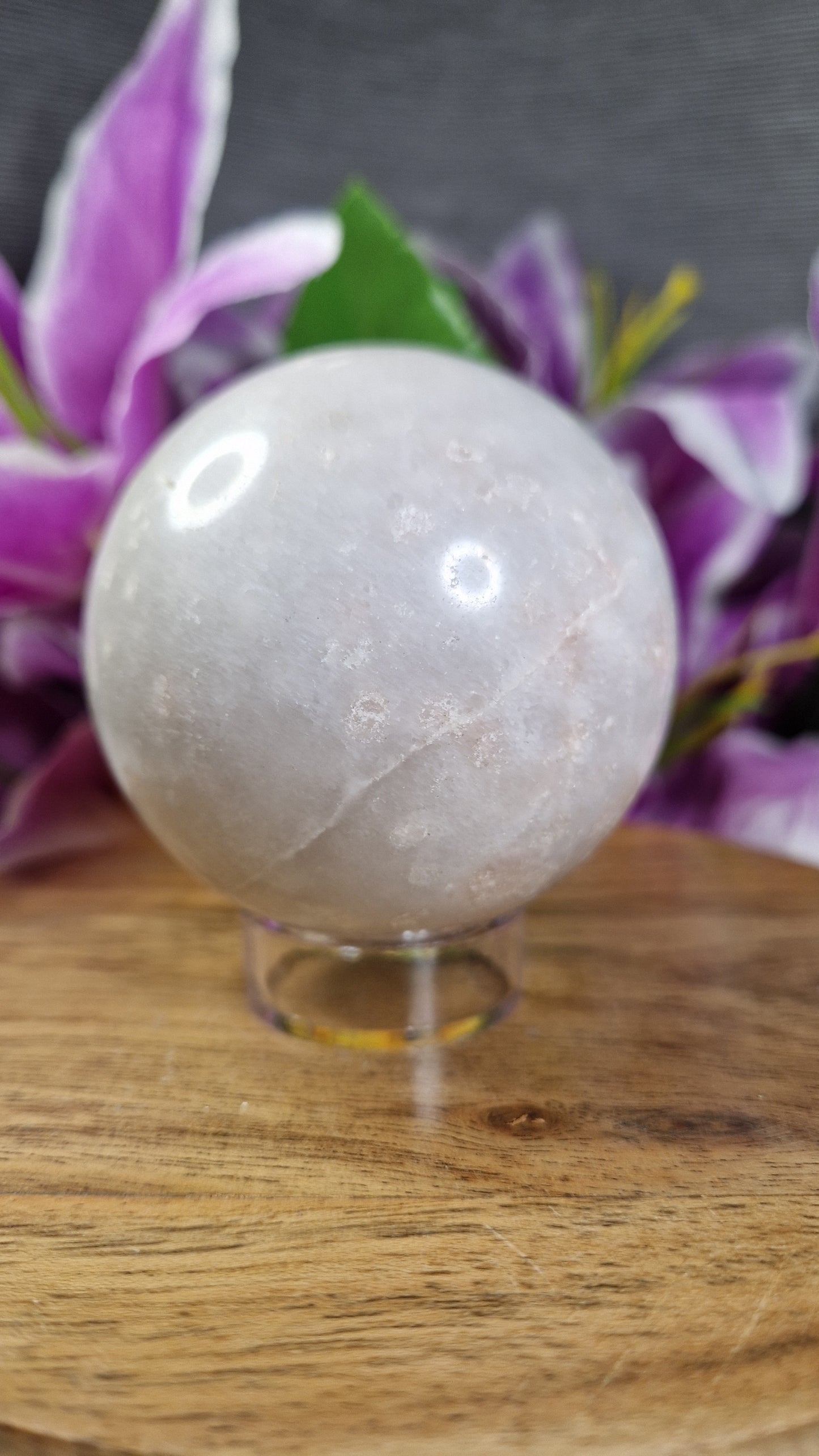 Blue Rose Quartz Sphere - 90