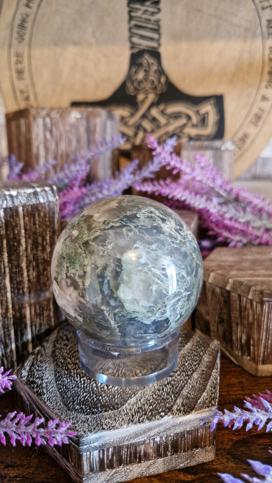 Moss Agate Sphere - 140