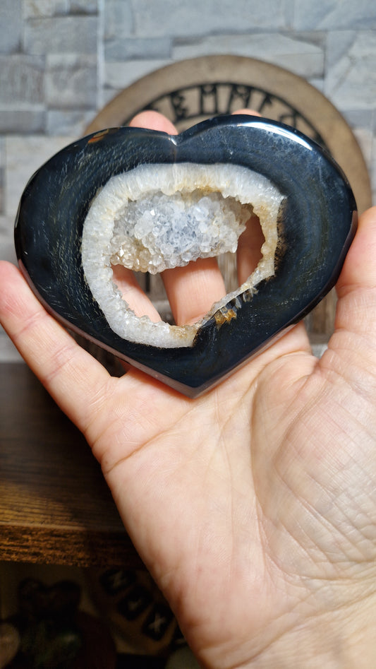 Black Agate Heart - 1