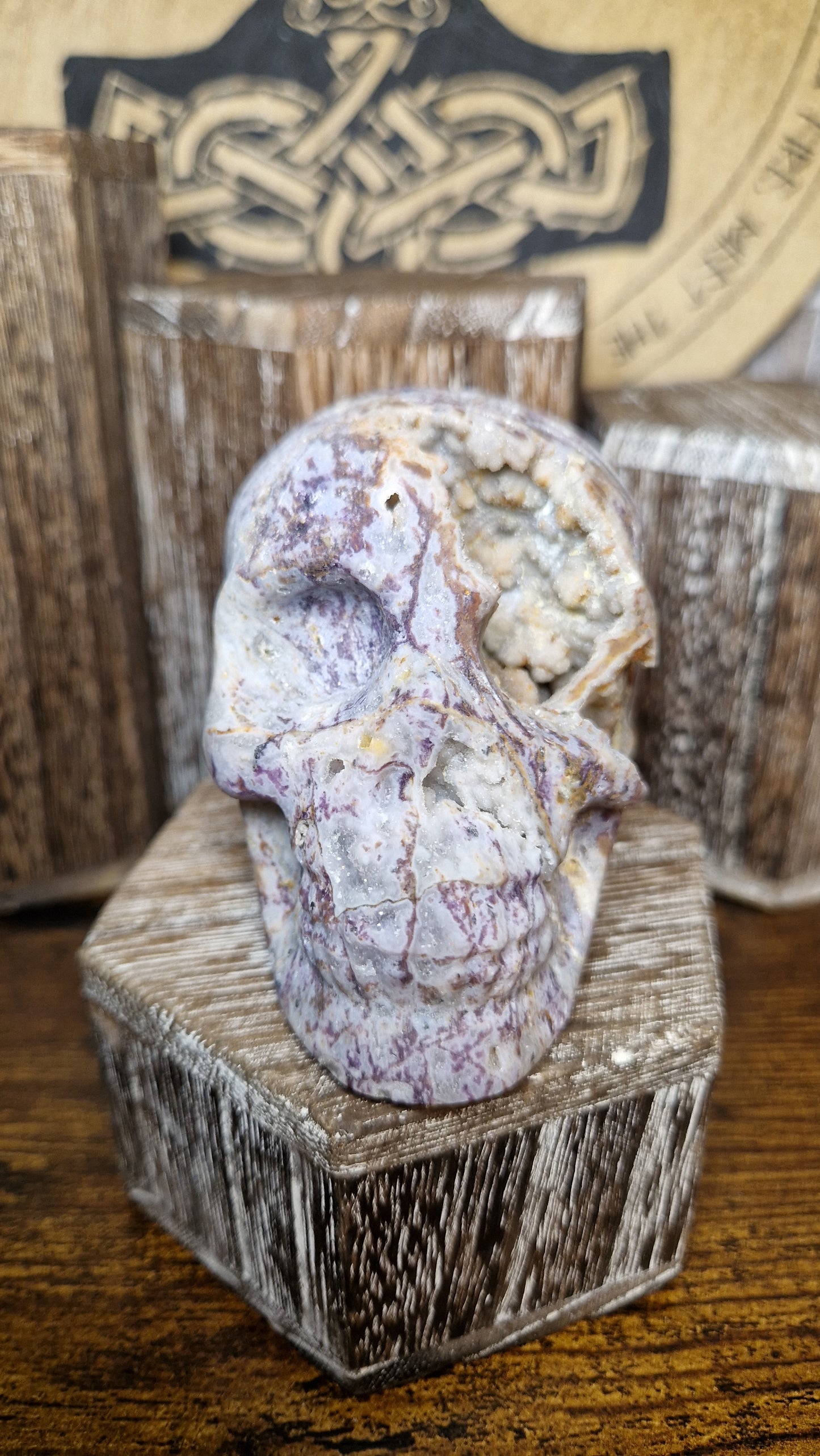 Purple Sphalerite Skull - 1