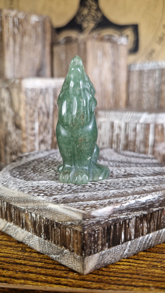 Green Aventurine Wolf - 12