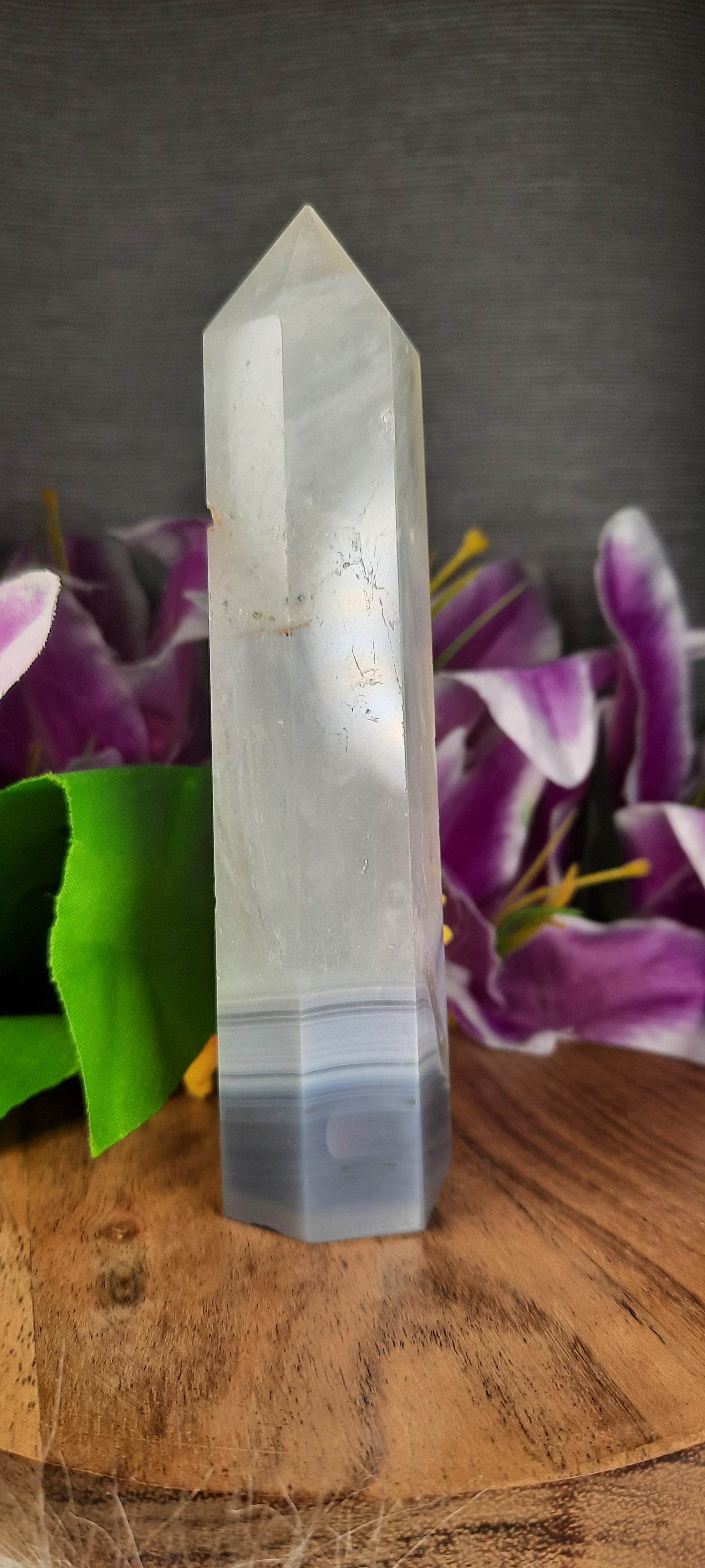 Agate with Quartz Tower - 382