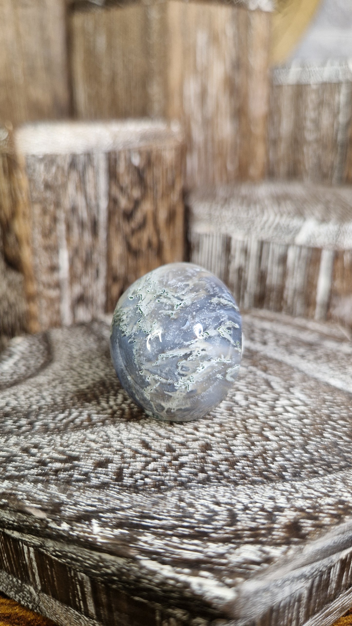 Moss Agate Skull - 28