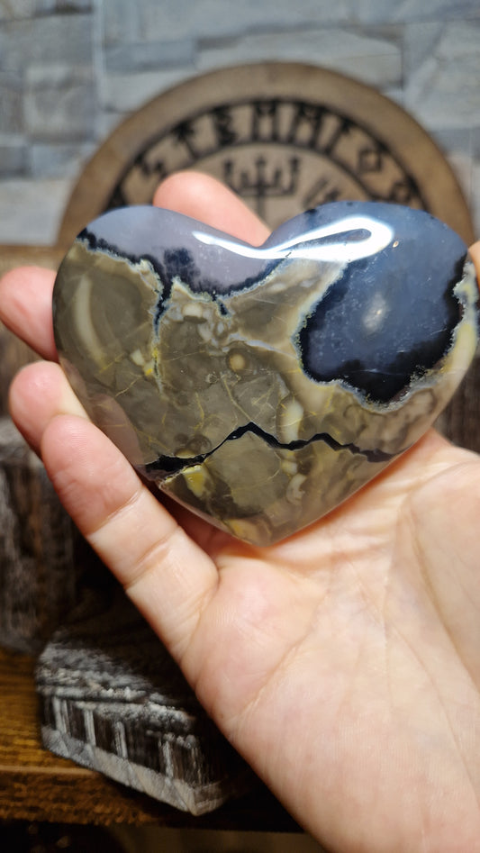 Volcano Agate Heart - 17