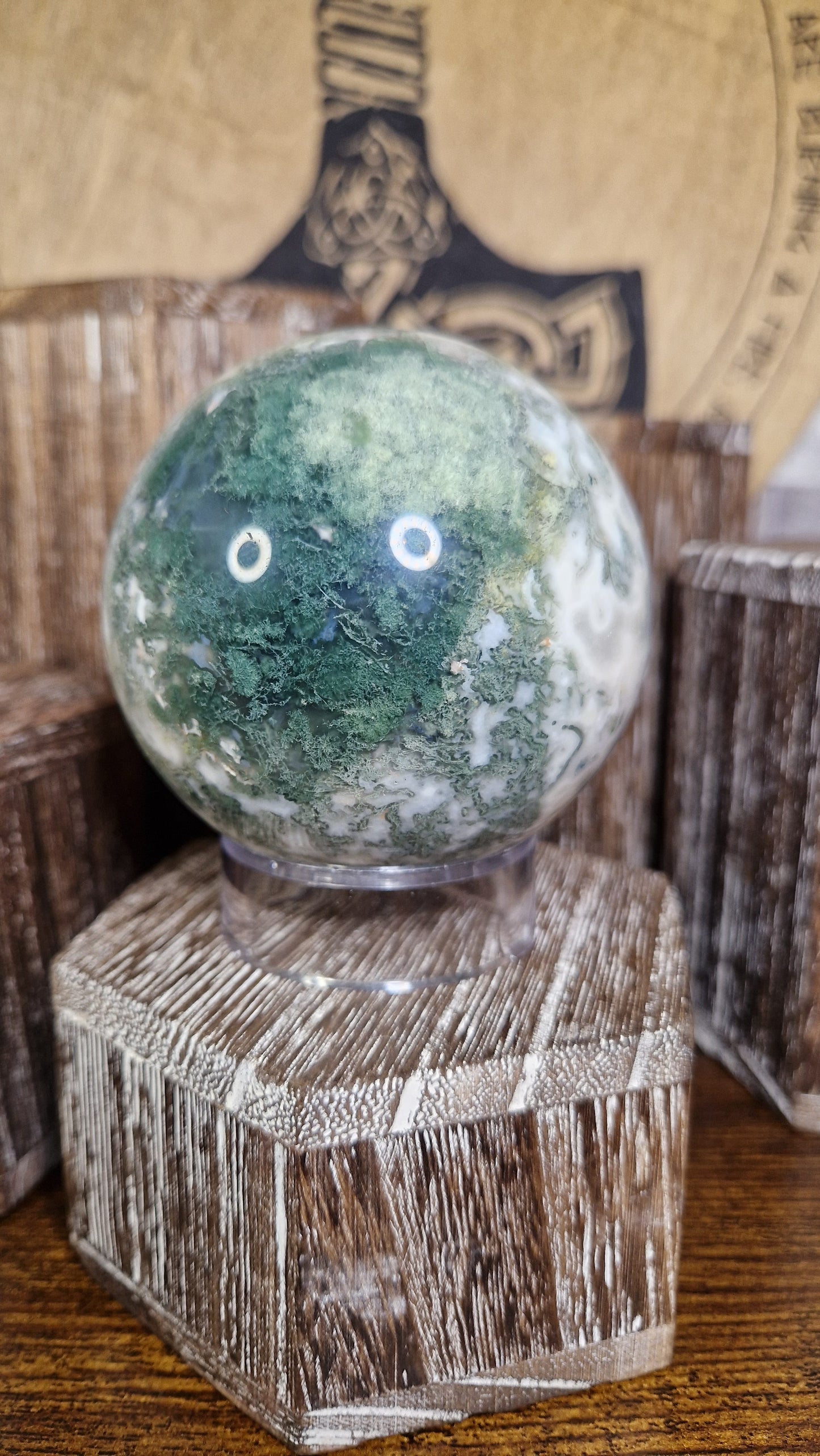 Moss Agate Sphere  - 683