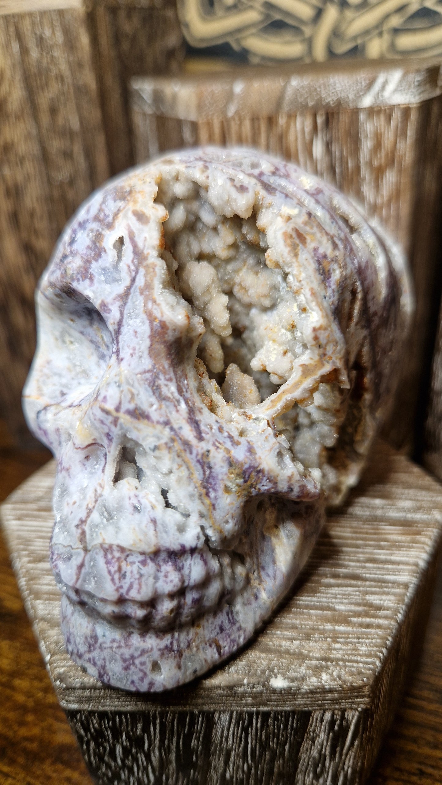 Purple Sphalerite Skull - 1