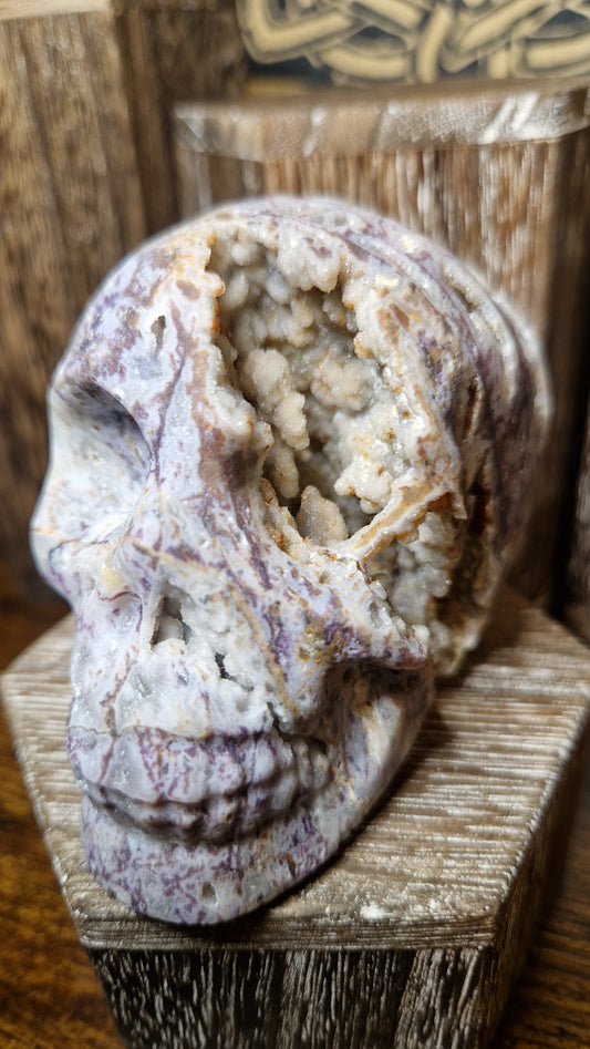 Purple Sphalerite Skull - 1