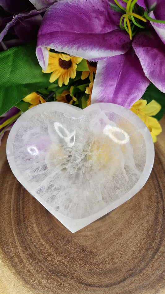 Selenite Heart Bowl - 562