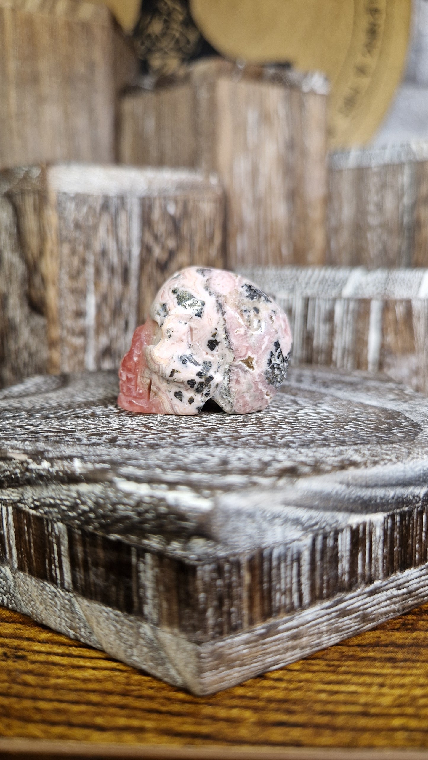 Rhodonite Skull - 29