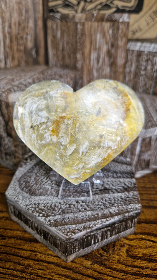 Golden Mica Heart  - 82