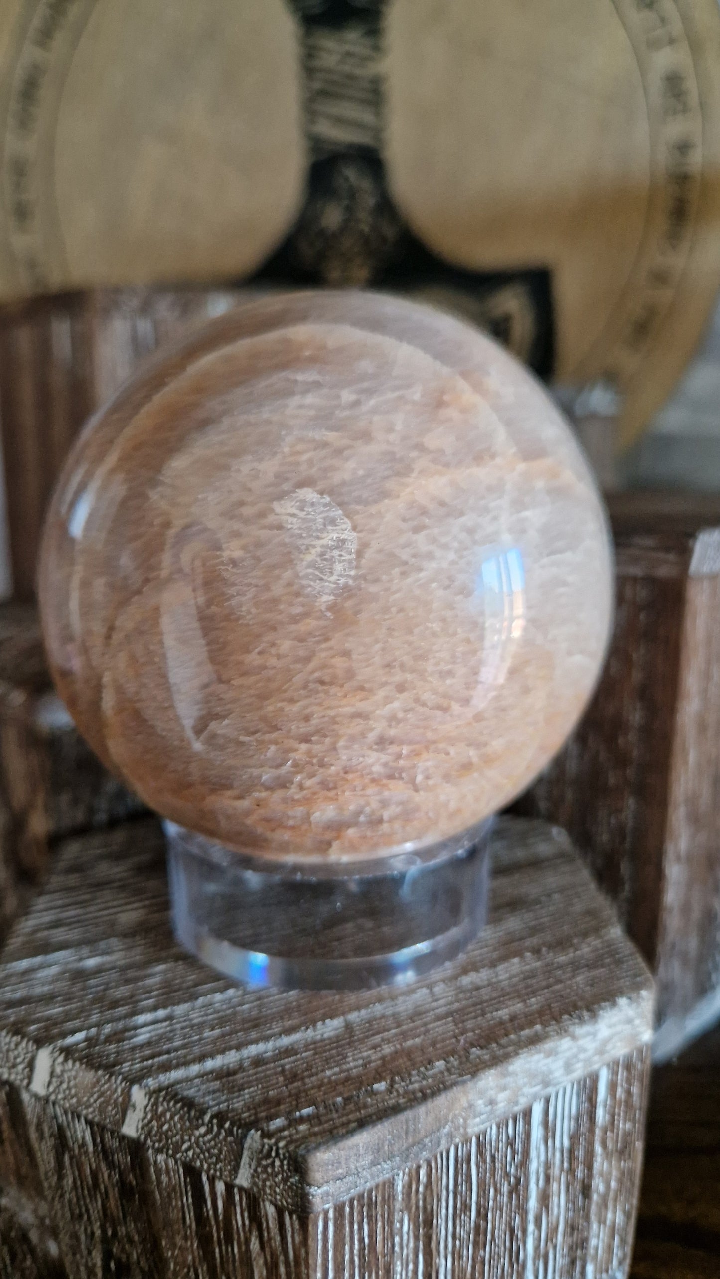 Peach Moonstone Sphere  - 687