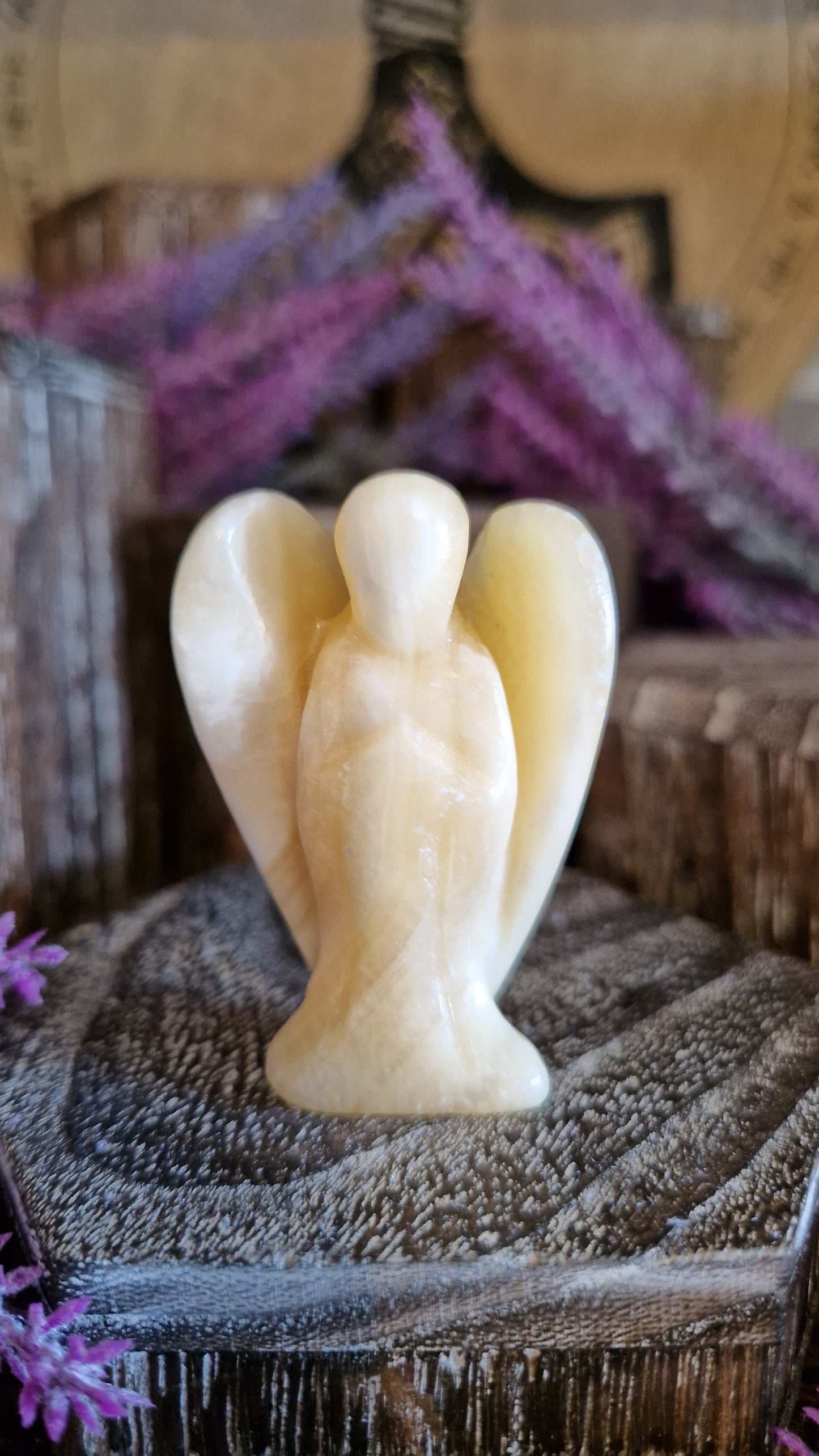 Yellow Calcite Angel - 9