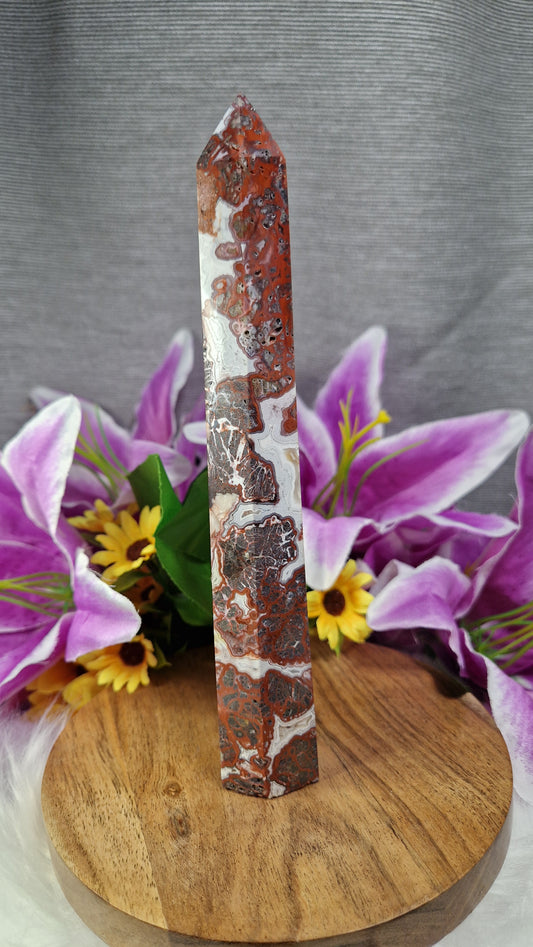 Crazy Lace Agate Tower - 526